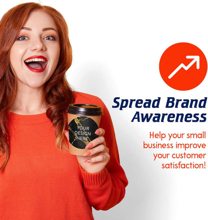 100 Custom Vinyl Stickers - Upload Your own Image, Text, Design, Logo - Personalized Logo Labels for Handmade, Packaging, Bottle, Jars, Candle, Brand Stickers (Black Gold Marble, 5x5)