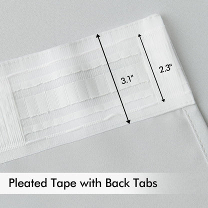 MIULEE Back Tab Light Blocking Curtains 84 Inch Length 2 Panels Set for Living Room Bedroom, Greyish White Rod Pocket/Pinch Pleated Thermal Insulated Room Darkening Blackout Curtains 84 Inches Long