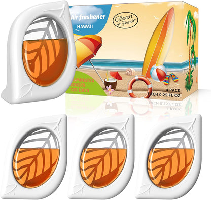 Air Freshener for Home, 4 Pack, Hawaiian, Odor Eliminator for Small Area Closets Bathroom Pets Strong Odor, Up to 120 Days