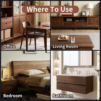 Wood Repair Kit, 13Pcs Wood Fillers, Furniture Repair Kit Scratch Cover for Wood Cracks, Stains, Discoloration for Furniture, Table, Door, Cabinet, Floor Wood Touch Up Wood Stain Paint, Dark Walnut