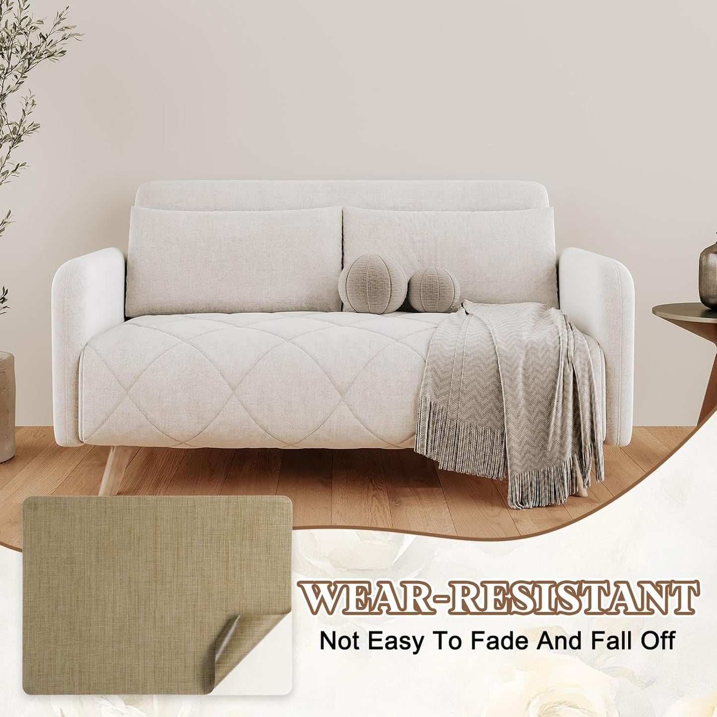 PATIKIL Linen Repair Patch, 8 x 11 Inch Self-Adhesive Linen Fabric Repair Patches for Sofa Couch Clothes Handbag Tents Car Seats Furniture, Khaki