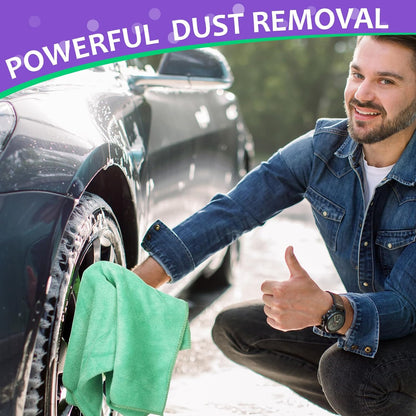 Newwiee 3 Pcs Extra Large Microfiber Cleaning Cloth 30" x 20" Washable Reusable Microfiber Towel Streak Free Lint Free Cloth for Cleaning Home Glass Office Window Bathrooms (Pastel Colors)