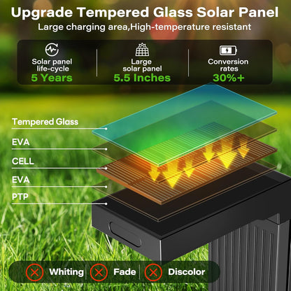 Solar Pathway Lights Outdoor 4Pack, 400LM Motion Sensor Walkway Lights with Warm/Cool White, 12H Lasting, IP65 Waterproof Solar Powered Landscape Lighting for Garden, Yard