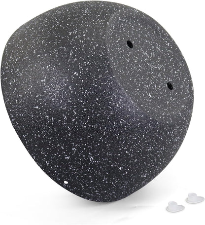 8 inch Small Hanging Planters for Indoor Outdoor Plants, 2 Pack Hanging Flower Plant Pots with Drainage Holes and Chain for Porch, Plastic Hanging Baskets for House Plants, Speckled Black