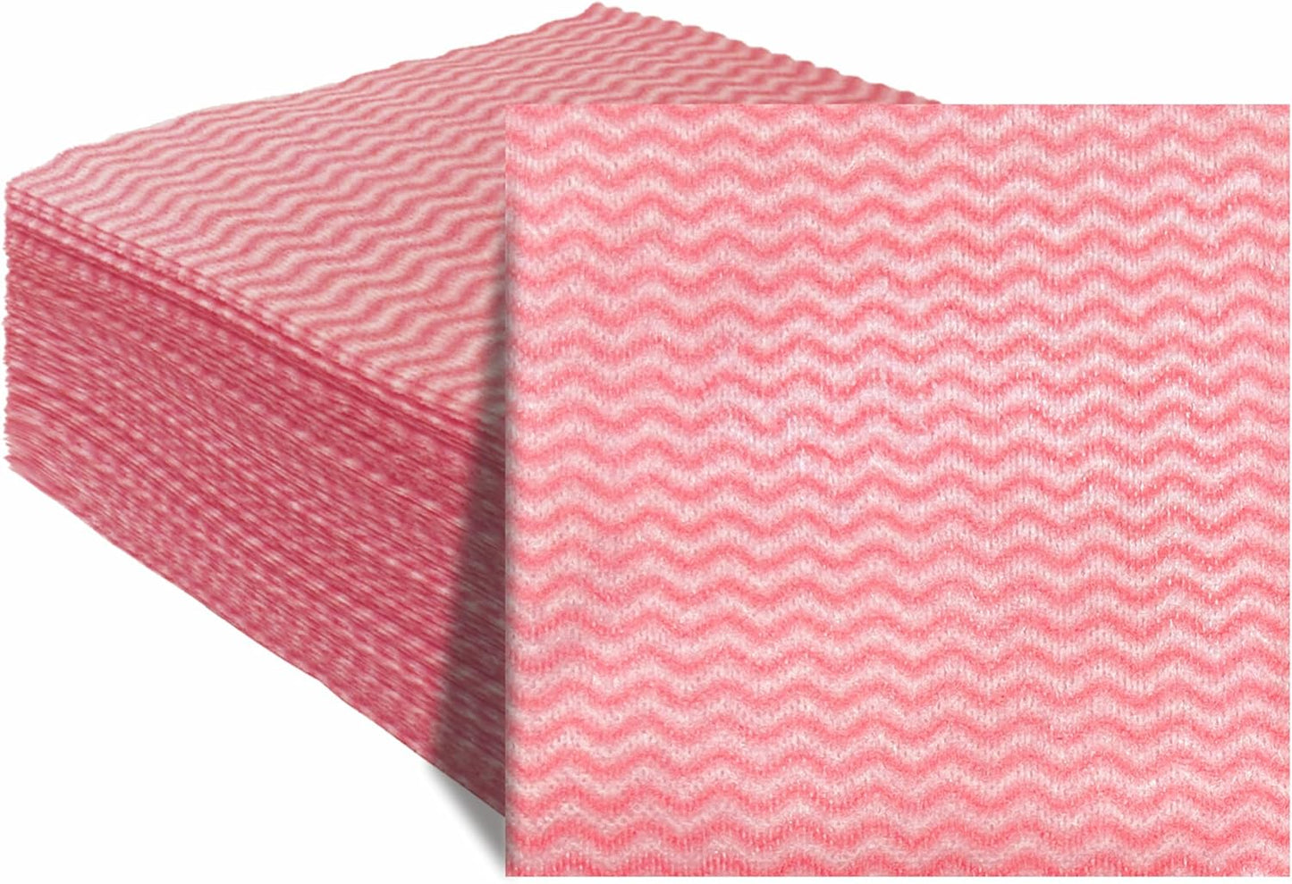 JEBBLAS Handi Wipes Reusable Cloths Dry Cleaning Cloths Dish Towel Kitchen Towel Handy Cleaning Wipes,Pack of 50, Red