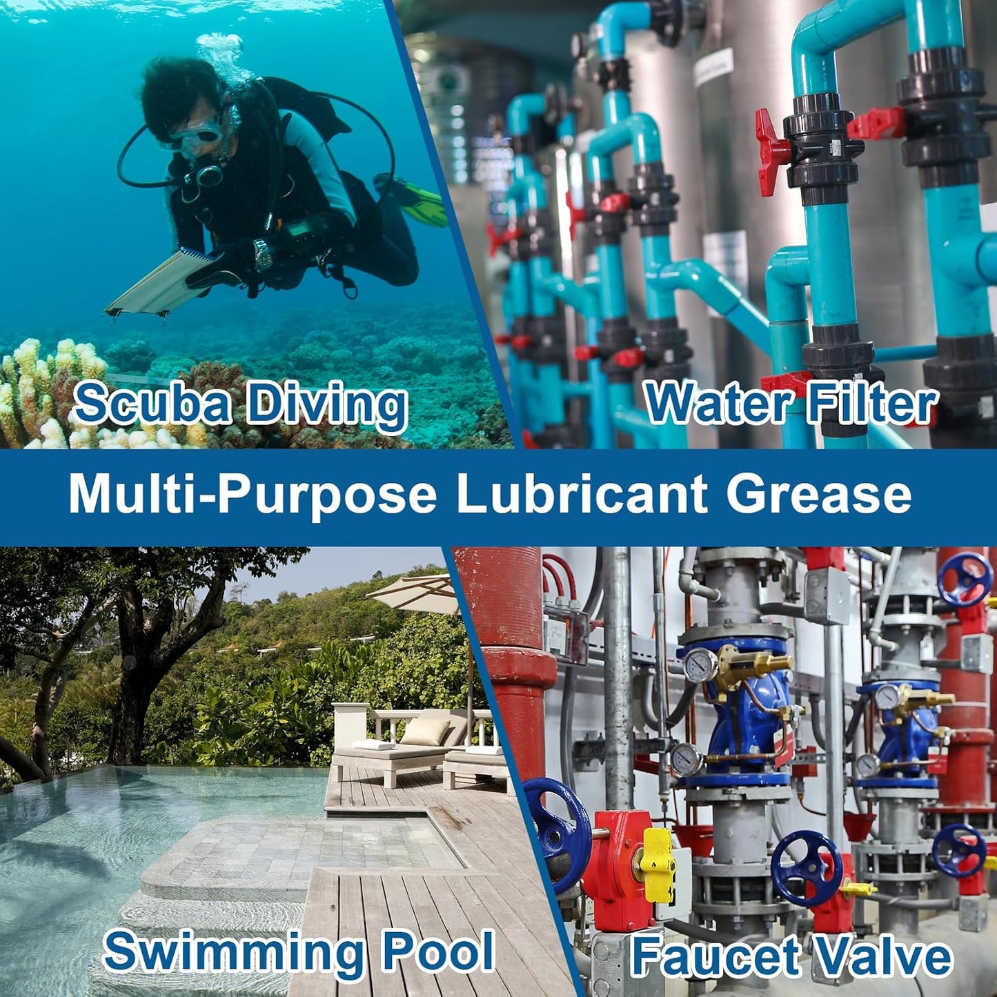 Plumbers O Rings Silicon Grease Tube for Pool Lube Pumps & Filters Rubber Seals Faucet Valve Silicone Grease Lubricant Spa O Ring Lubricant,1 oz 3-Pack