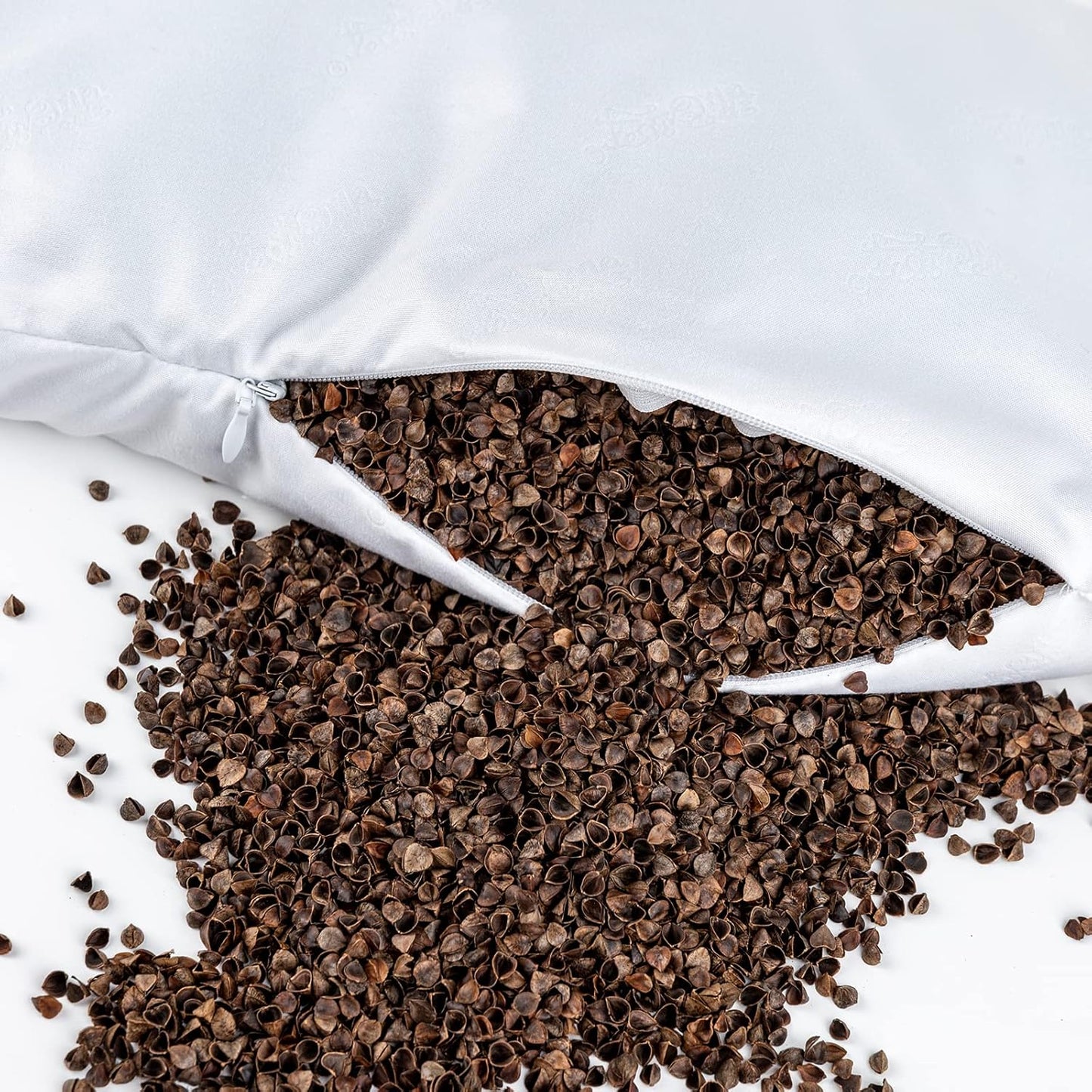 Buckwheat Neck Support Pillow Cervical Neck Cylinder Bolster Pillow,Buckwheat Hulls Adjustable Roll Pillow,Neck Pain Relief for Back and Side Sleepers Round Pillows for Lunch Break blue, 6*15 inch