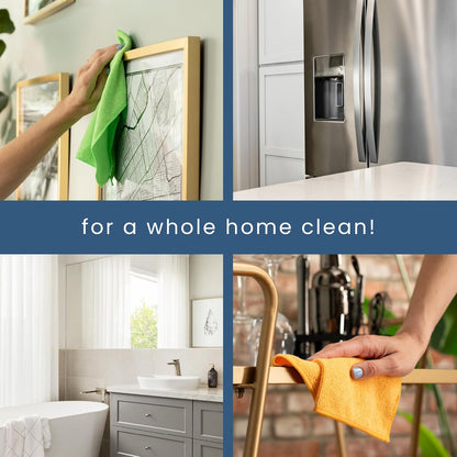 S&T INC. 12 Pack Microfiber Cleaning Cloth, Bulk Towels for Home, Reusable Microfiber Towels for Cars, Cleaning Rags, Assorted, 11.5 Inches x 11.5 Inches, 12 Count