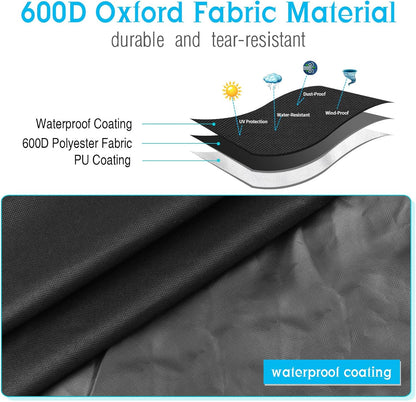 Kingling Outdoor Pizza Oven Table Cover for Ooni Large Table, Waterproof Outdoor Grill Prep Table Cover Pizza Oven Stand Cover - 36''L x 32''W x 31''H(Black)