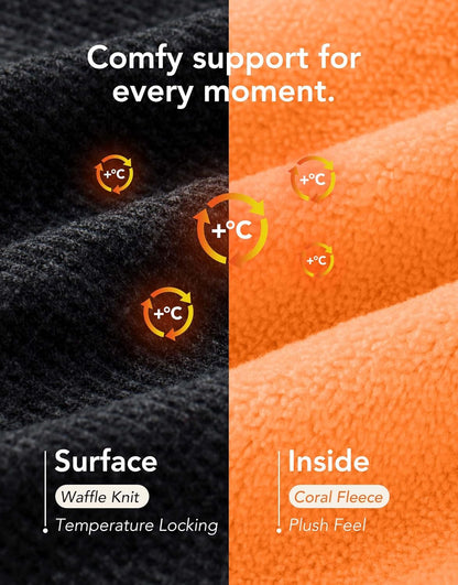 VeraCosy Men's Two-Tone Memory Foam House Slippers Indoor Outdoor Durable Rubber Sole