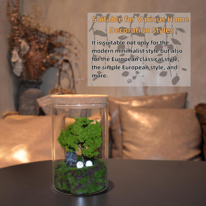 Oakwell Eternal Nature Desktop Ornament, a Miniature Scene Model with LED Light, a Gift for Yourself and Friends, Suitable for Decorating Scenes Such as Office Desks, Closets, Bedrooms, etc.