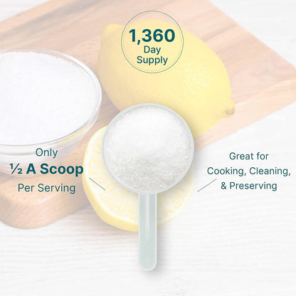 Citric Acid 6 Pounds | Fine Granular Powder, Food Grade, Bulk Supply – Potent Anhydrous Form – Versatile Flavor Enhancer, Preservative, Cleaning, & Homemade Bath Bombs – Additive Free, Non-GMO