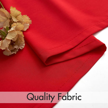 MIULEE Red Privacy Sheer Curtains That Let Light in 84 Inches Long Non-See-Through Semi Sheer Curtain Light Filtering Window Curtains Christmas Drapes for Living Room Bedroom 2 Panels Set 42 X 84