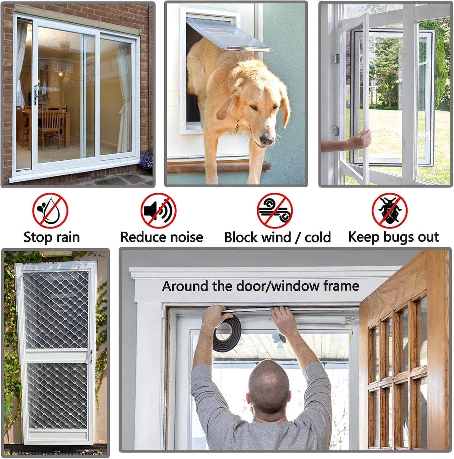 Weather Stripping Brush for Sliding Windows/Doors Frame Side,Pile Self Adhesive Weatherstrip Seal Strip Sealer Draft Stoppers (16.5ft x11/32 x 3/16 Brush inch, Grey)