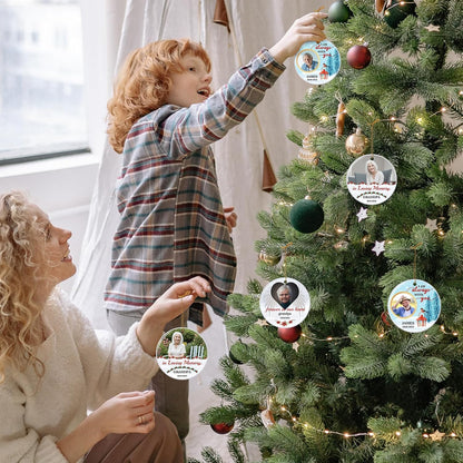 Customized Sympathy Gift for Loss of Loved One - Personalized Christmas Photo Ornaments 2025 - Custom Photo, Name, Years Memorial Gifts