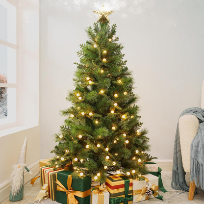 Naomi Home Evangeline Traditional Christmas Tree Green/4.5ft