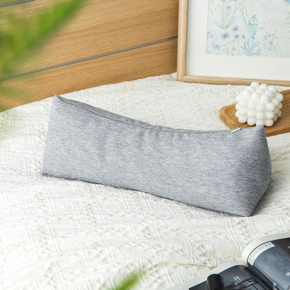 Buckwheat Neck Support Pillow Cervical Neck Cylinder Bolster Pillow,Buckwheat Hulls Adjustable Roll Pillow,Neck Pain Relief for Back and Side Sleepers Round Pillows for Lunch Break Grey, 6*15 inch