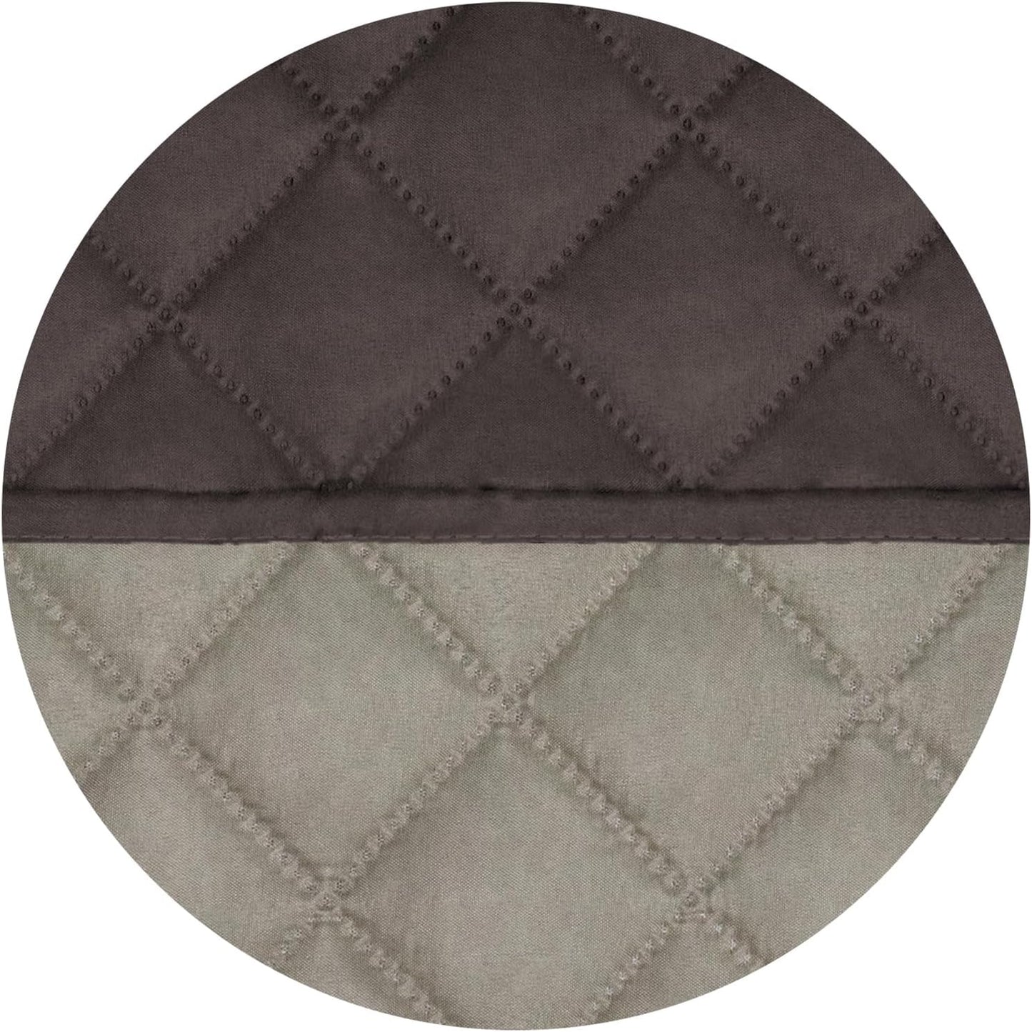 PureFit Reversible Quilted Sofa Cover, Water Resistant Slipcover Furniture Protector, Washable Couch Cover with Non Slip and Elastic Straps for Kids, Dogs, Pets (Oversized Loveseat, Chocolate/Beige)
