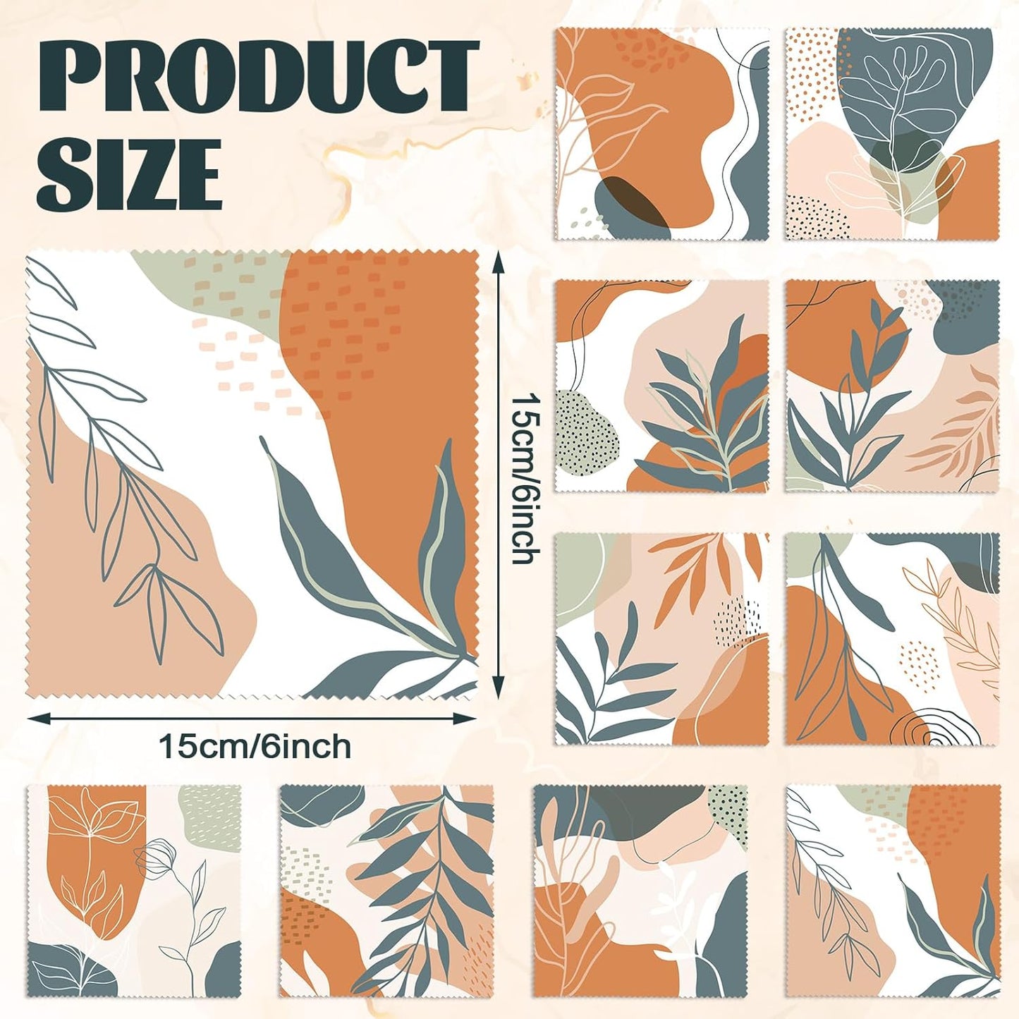 Sinmoe 20 Pcs Microfiber Cleaning Cloth for Glasses Cute Boho Abstract Design Microfiber Cloth Soft Multicolor Glasses Cleaner Cloth for Eyeglasses Camera Lens Cell Phone Screens Glasses, 6 x 6 Inches