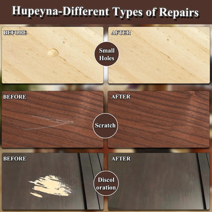 Wood Repair Kit, 12 Color Wood Fillers, Furniture Repair Kit, Repair Scratch, Cracks, Stains, Discoloration for Wood Furniture, Door, Cabinet, Floor, Table Surface Wood Touch up Filler Wood Paint