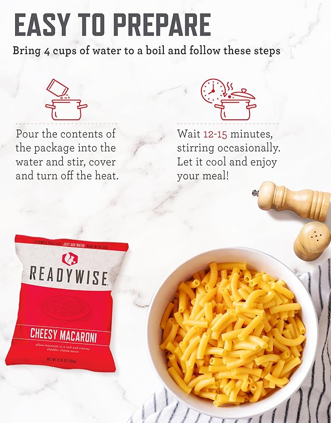 ReadyWise Emergency Food Supply - 14 Day, 150 Servings Emergency Freeze Dried Food Bucket, Protein Meals, Camping Essentials, Survival Kit, Disaster Prepping Supplies, up to 25 Year Shelf Life