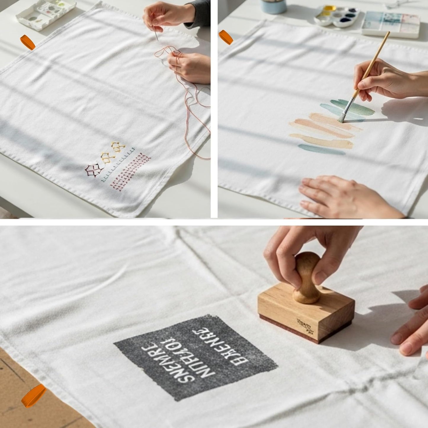 7-Pack Flat Flour Sack Towels – 100% Cotton Kitchen Dish & Tea Towels for Crafting, Embroidery, Baking & Bread Proofing – Thick, Absorbent, Quick-Drying – White (18x28)