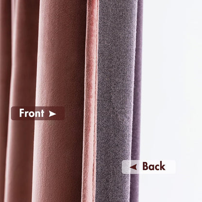 MIULEE Dusty Rose Pink Velvet Curtains Thermal Insulated Blackout Curtain Drapes for Bedroom Living Room Darkening 100 Inches Long Curtains Panels Rod Pocket Set of 2