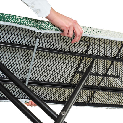 Brabantia - Ironing Board C - Extra Large Steam Unit Holder - Adjustable in Height - Non-Slip Rubber Feet - 100% Fair Trade Cotton Cover with Foam Layer - Foldable XL Unit - New Dawn - 49 x 18 inches