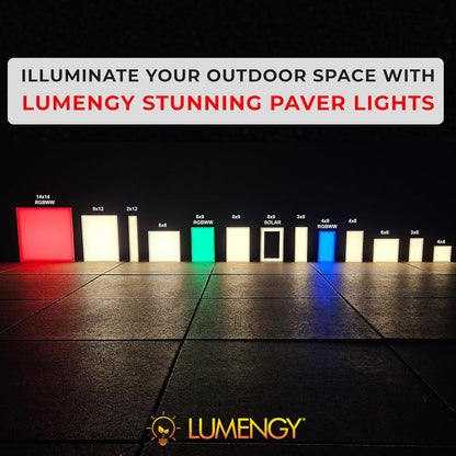 LUMENGY Paver Light 2×12 Inch (1.97 inch X 11.81 inch), 2700K Warm White Glare-Free Illumination for Driveways, Pathways, Pool Deck & Patios,12V AC/DC, Waterproof & Drive-Over Rated