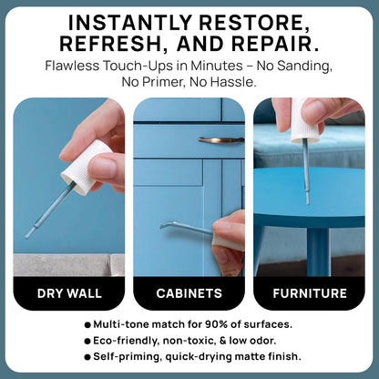 spot. Touch-Up Paint | Matte Finish for Cabinets, Walls, Doors & Furniture | Multi-Tone Blue Repair Kit | Quick-Dry, Self-Priming, Low-Odor, Eco-Friendly | No-Sanding or Primer Needed | 3 Pack