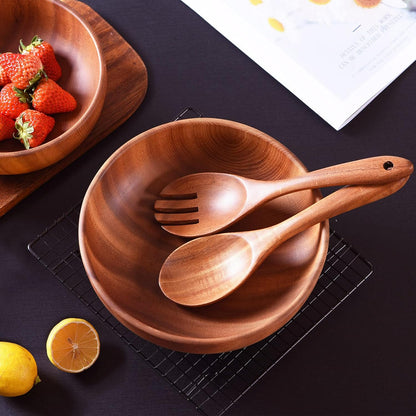 Wooden Spoons for Cooking,GUDAMAYE 10 PCS Wooden Kitchen Utensils Set,Wooden Cooking Utensils For Non-stick Pan,Teak Wood Utensils Set,Spurtles Kitchen Tools As Seen On Tv