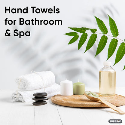 Superio Terry Cloth Rags White Washcloths 100% Cotton 12" Cleaning Cloths, Kitchen Towels, Facial Washcloth, Spa Cloths, Hand Towel, Small Lint Free Rags for Multi-Purposes (24 Pack)