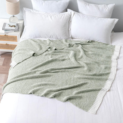 MIULEE Sage Green Super Soft Throw Blanket for Couch, Cozy Fluffy Warm Throws Knit Blankets for Sofa, Bed, Chair, Living Room, Camping, Picnic, Spring Home Decor,50 x 60 inch