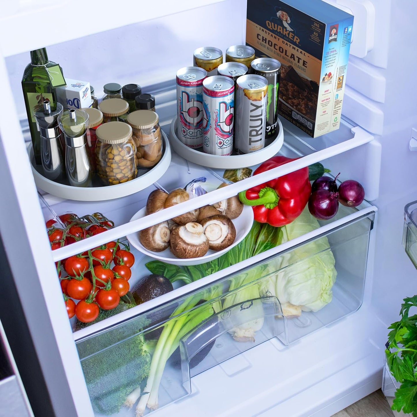 Simple Houseware 10-Inch Lazy Susan Spice Organizer Rotating Tray, 4-Pack