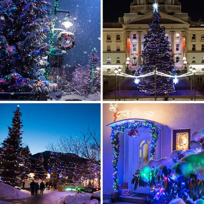 Solar String Lights Outdoor, 4 Pack 288FT 800 LED Solar Twinkle Lights for Outside Waterproof Copper Wire with 8 Modes Fairy Decorations for Garden Yard Wedding Christmas Tree Decor (Multicolor)