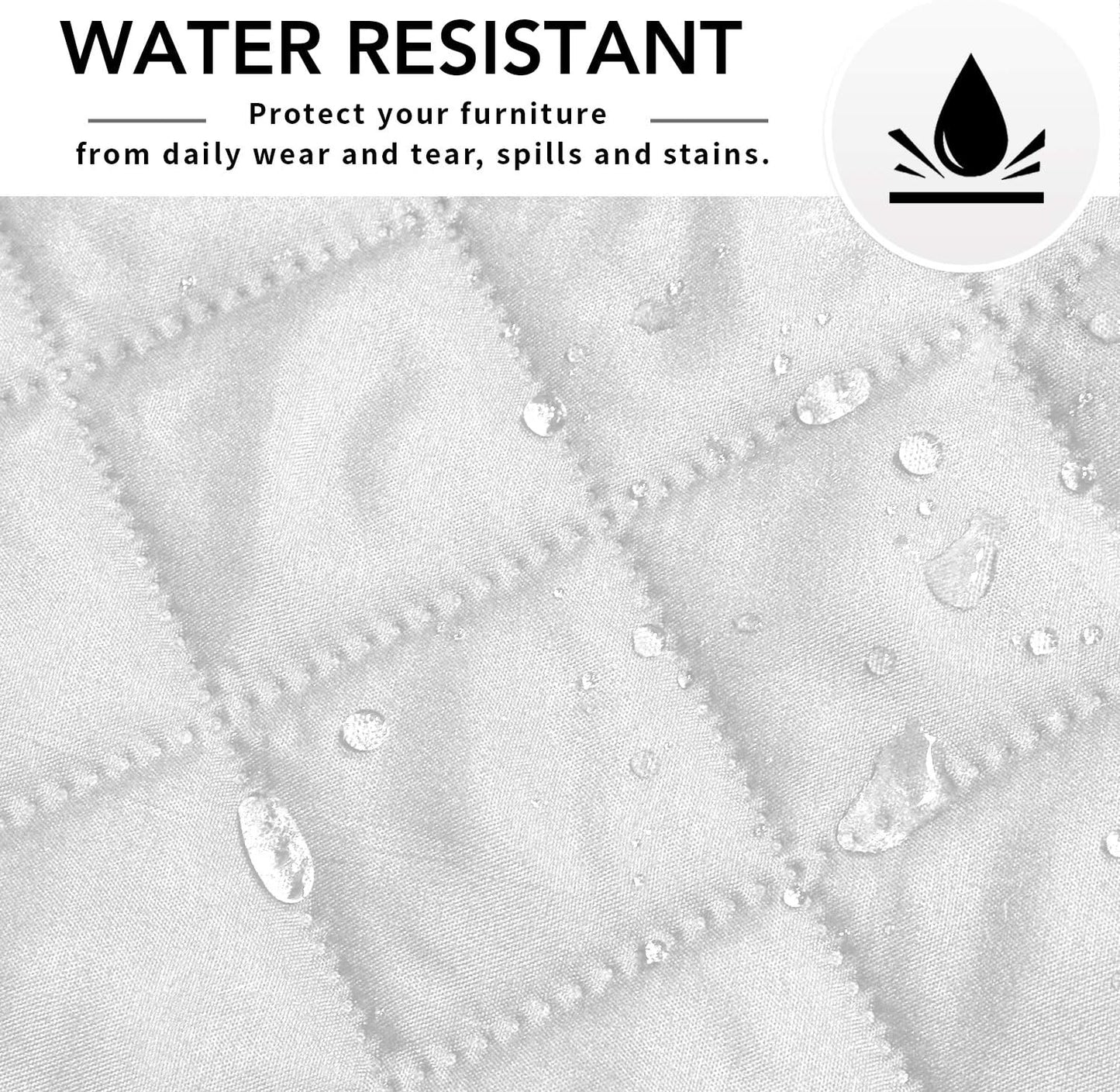 Easy-Going Sectional Couch Covers for Dogs L Shape Sofa Cover Reversible Sofa Slipcover Chaise Lounge Cover Furniture Protector Cover for Pets Dog Cat (42 x 68 inches, White/White)