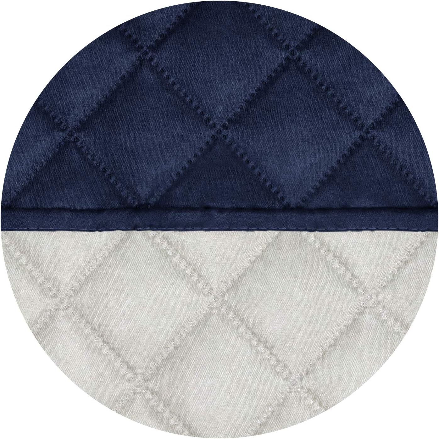 PureFit Reversible Quilted Sofa Cover, Water Resistant Slipcover Furniture Protector, Washable Couch Cover with Non Slip and Elastic Straps for Kids, Dogs, Pets (Small Recliner, Navy/Ivory)