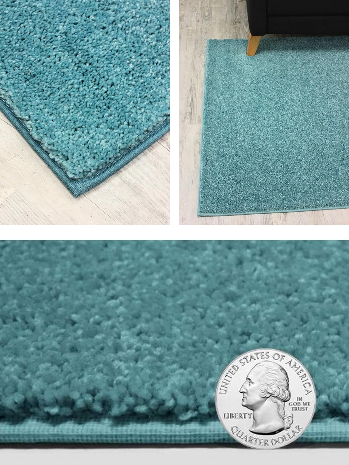 KOECKRITZ Soft and Colorful Kids Classroom Area Rugs (Passes Flammability Pill Test) Many Sizes and Bright Colors to Select from (10' x 14', Surf)