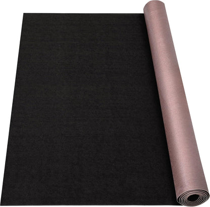 Marine Carpet, 5 FT x 25 FT Black Indoor/Outdoor Rug, 0.2" Thick, Non-Slip, Waterproof