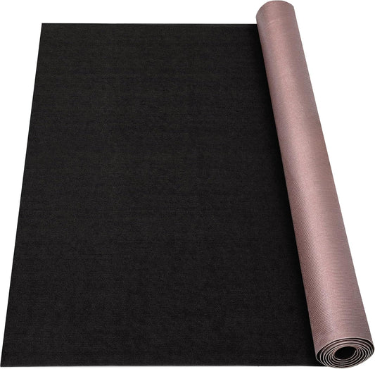 Marine Carpet, 5 FT x 25 FT Black Indoor/Outdoor Rug, 0.2" Thick, Non-Slip, Waterproof