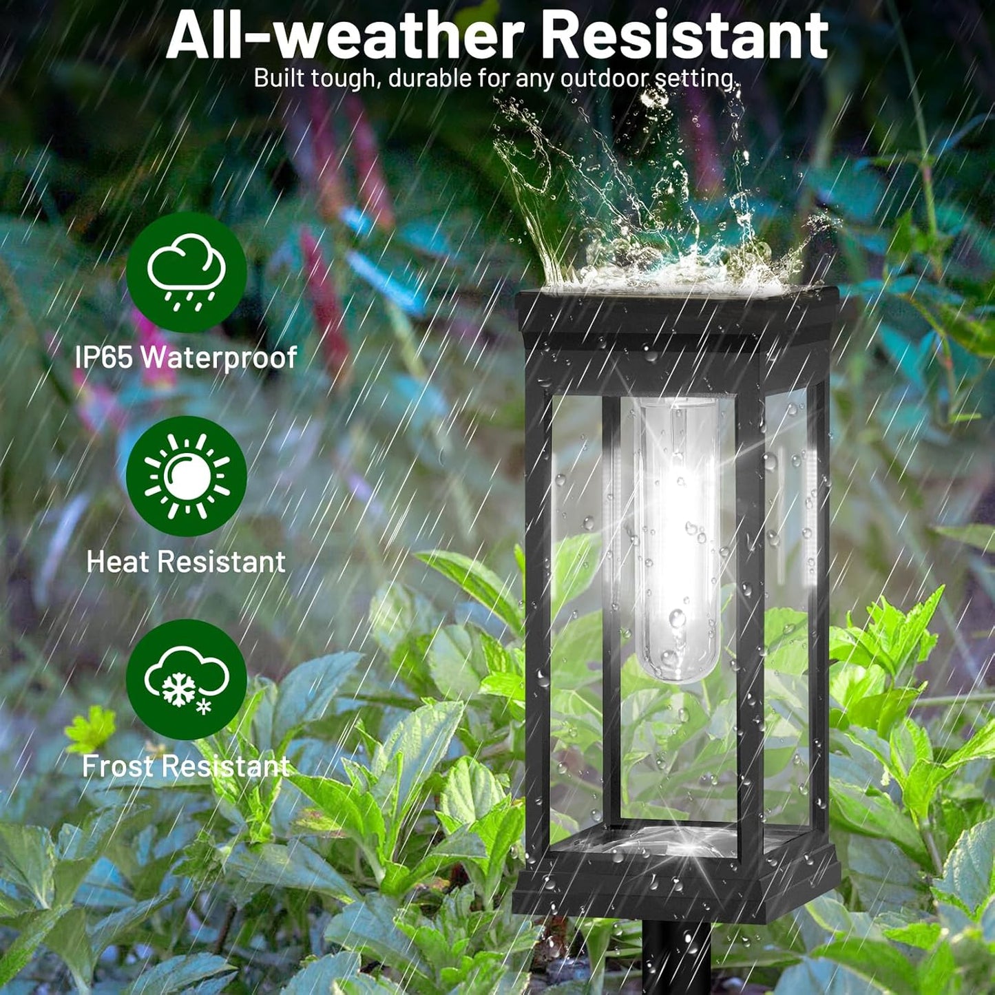 BesLowe 【Upgraded】 Solar Pathway Lights Outdoor, 12-Pack Large LED Solar Light Outdoor Waterproof, Super Bright Outside Lights for Yard, Sun-Powered Landscape Lighting for Garden Walkway, Cool White