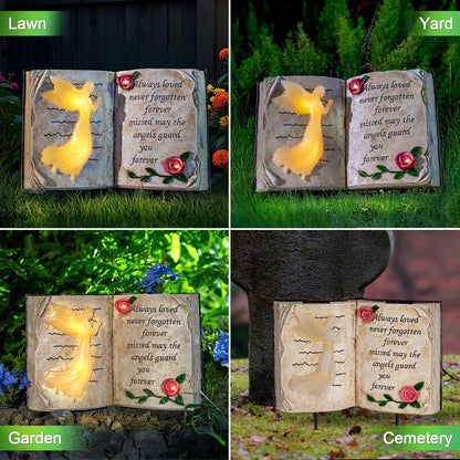 Outdoor Solar Angel Garden Stakes Lights, Waterproof Memorial Grave Decorations Gifts for Cemetery Outdoors Lawn Yard Home Patio Decor