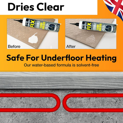 Precision 300ml from Floor-Fix Pro - Fix Loose Tiles - for Loose & Hollow Tiles, Wood, LVT & Laminate - Includes 1.9mm Syringe Tip - Adjustable to 6mm + Anti-Clog Performance (1)