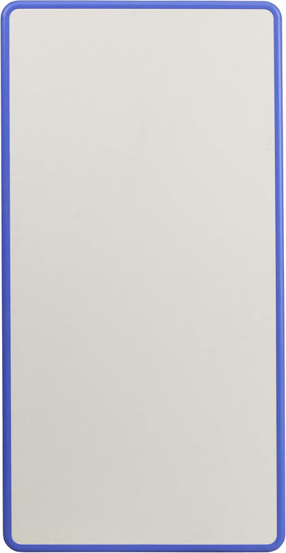 Flash Furniture Wren 23.625''W x 47.25''L Rectangular Blue Plastic Height Adjustable Activity Tables with Grey Tops, Set of 3