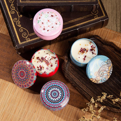 Aromatherapy Soy Candles Gift Set for Women – 4 Pack Scented Candle Set with Lavender, Rose, Jasmine & Freesia, Relaxing Stress Relief Gifts, Mother’s Day, Christmas,Small Candles for Gifts