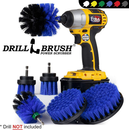 Pool Accessories - Cleaning Supplies - Drill Brush - 5 Piece Spin Brush Pool Cleaning Kit - Pool Supplies - Slide - Deck Brush - Hot Tub - Spa - Pond Liner - Pool Brush - Carpet Cleaner