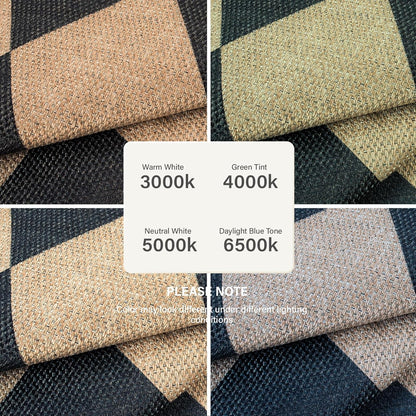 Lahome Checkered Round Rugs 6ft, Washable Easy Jute Circle Patio Rug Indoor Outdoor Rugs for Living Room, Farmhouse Natural Round Area Rug Contemporary Carpet for Entryway Backyard