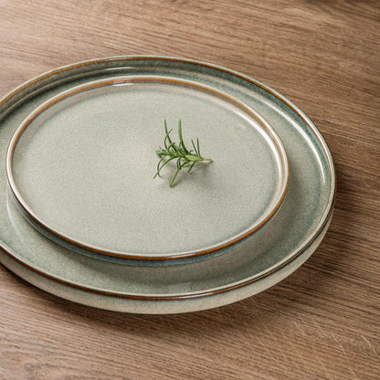 AmorArc Ceramic Dinnerware Sets, Handmade Reactive Glaze Stoneware Plates and Bowls Sets,Highly Chip and Crack Resistant | Dishwasher & Microwave Safe Dishes Set, Service for 6 (18pc)