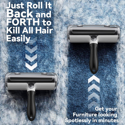 Belife Pet Hair Remover Roller Reusable Lint Roller for Dog and Cat Hair, Multi-Surface Pet Hair Removal Tool for Couch, Furniture, Carpet, Clothes, Bedding (Black)