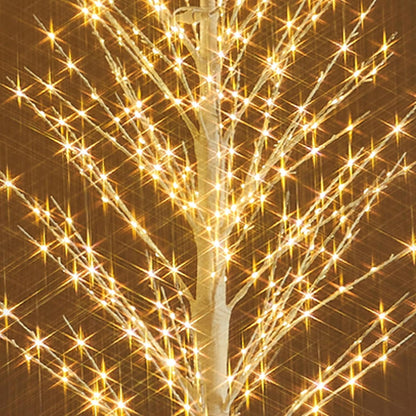 Fudios Lighted White Tree Alpine 6FT 810 LED Fairy Lights, Artificial Winter Twig Tree Lights Plug in for Christmas Indoor Outdoor Home Decoration